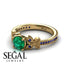 The Butterfly Stairs Green Emerald Ring- Amelia no. 7